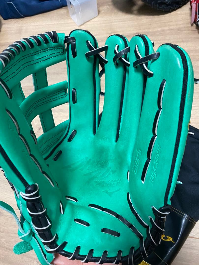 最終値下げ　ミズノプロ　波賀ジャパン　軟式オーダーグローブ 収納袋、箱付き