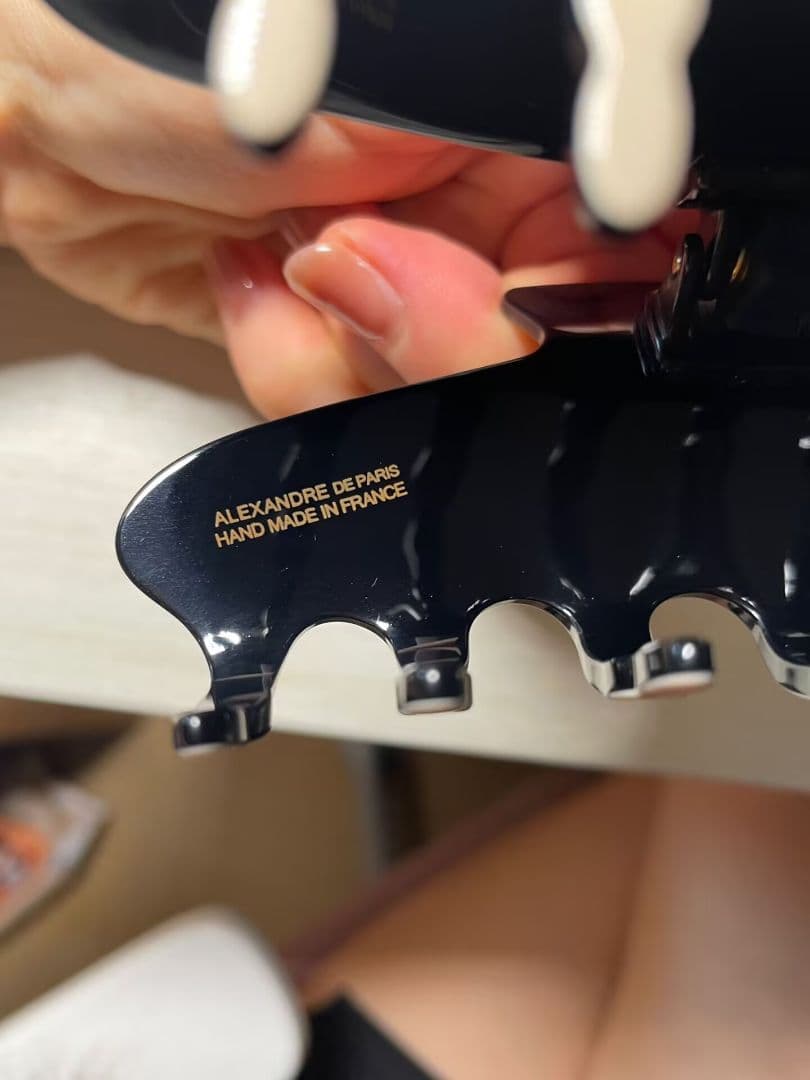 アレクサンドルドゥパリ　ヘアクリップ　L アイボリー