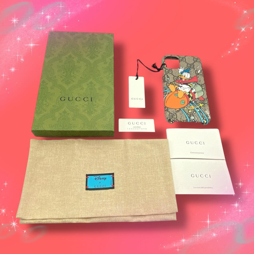 《おそらく未使用》グッチ ディズニーコラボ ドナルド iPhone11ケース