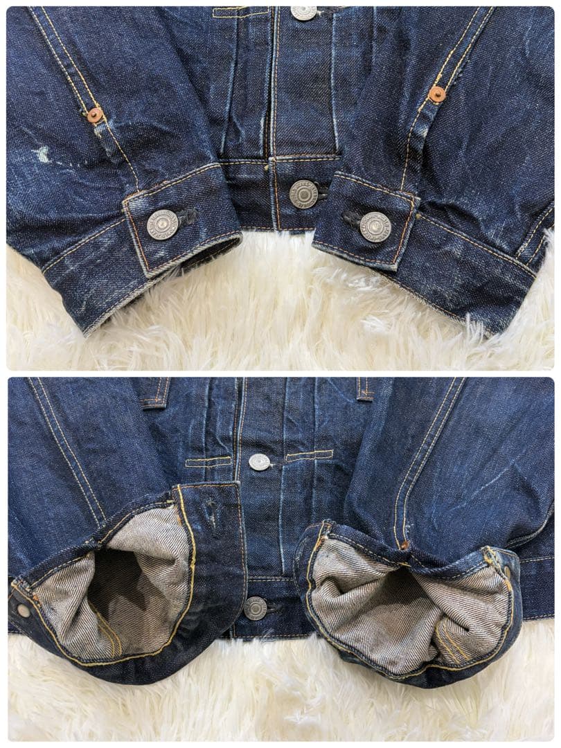 希少XL FOBファクトリー デニムジャケット 2ndタイプ 赤耳 濃紺