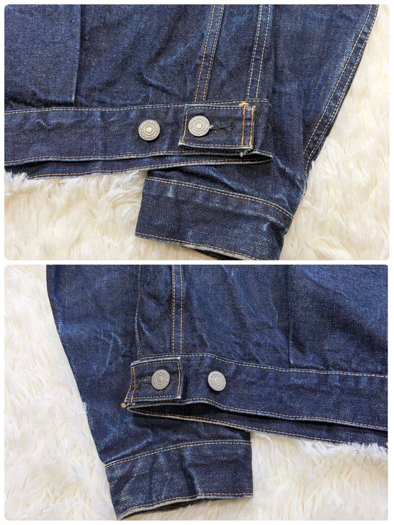 希少XL FOBファクトリー デニムジャケット 2ndタイプ 赤耳 濃紺