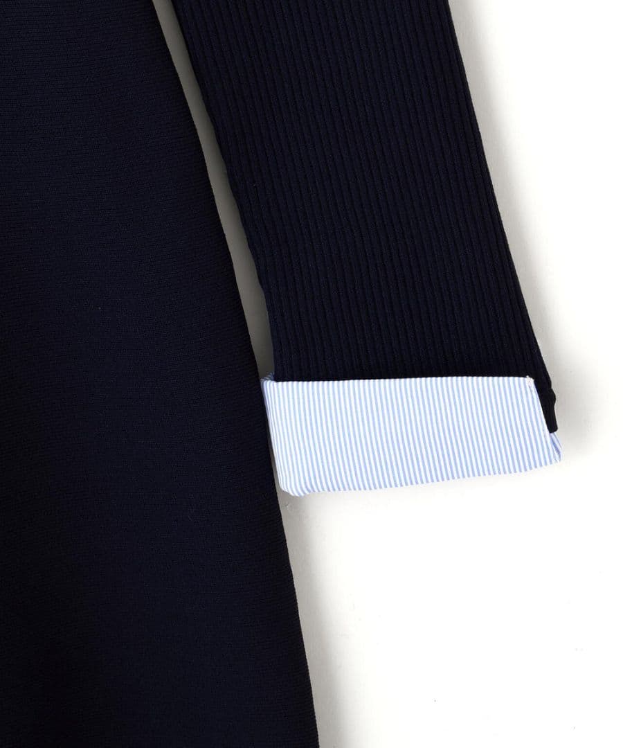 【新品】ジルバイジルスチュアート　シャツ襟ドッキングニットワンピース