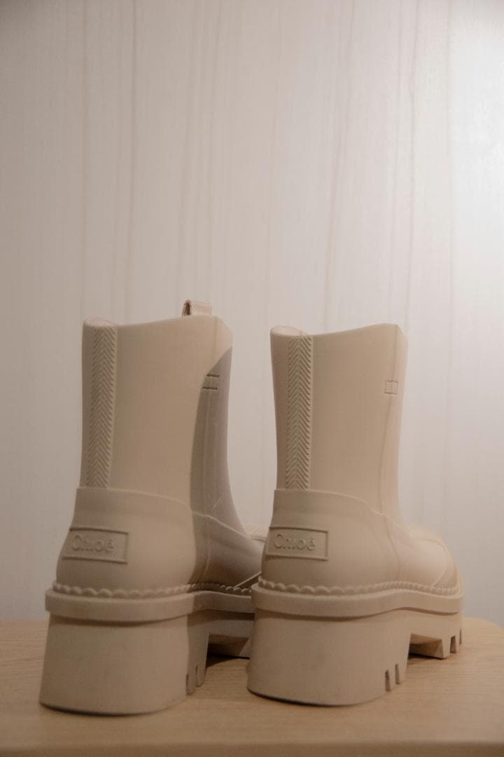 Chloé ベージュ 長靴 厚底 レインブーツ