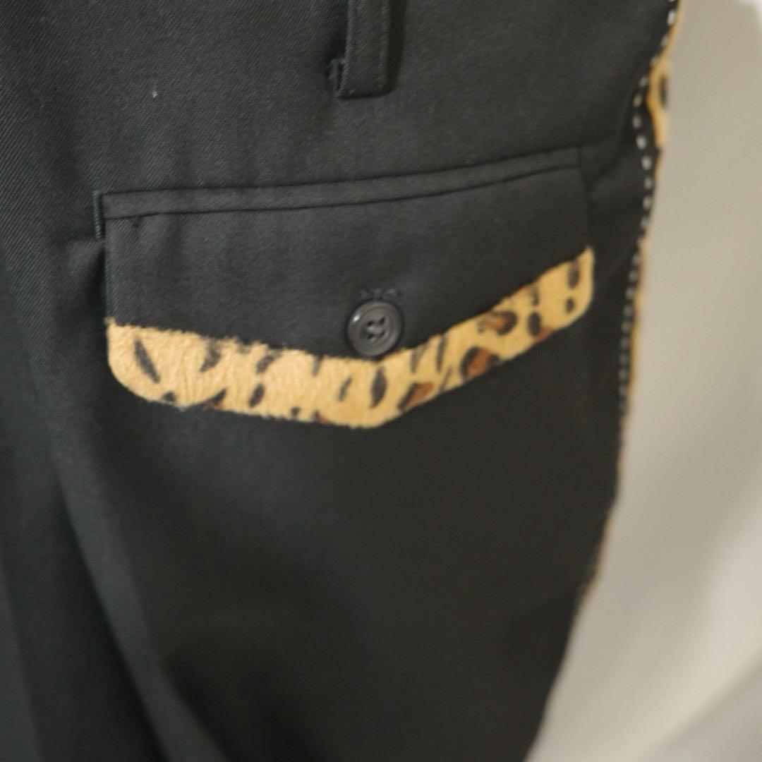 2000's archive side豹柄 buggy slacks y2k