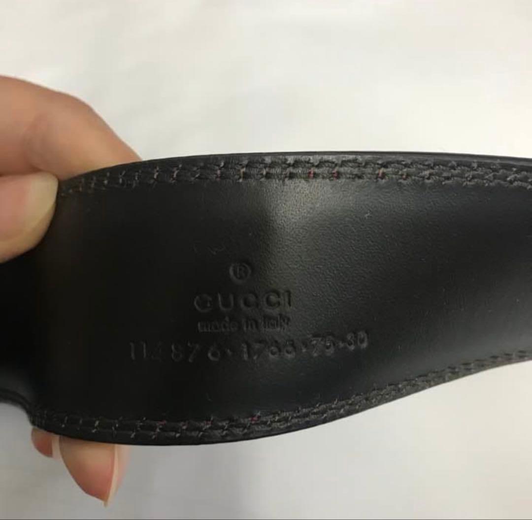 GUCCI ワインレッド レザー ベルト