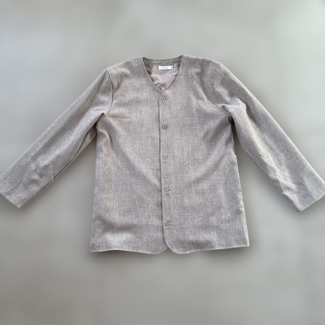 【riziere】シングルノーカラージャケット、蝶ネクタイ　一式