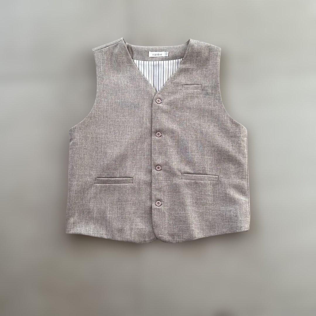 【riziere】シングルノーカラージャケット、蝶ネクタイ　一式