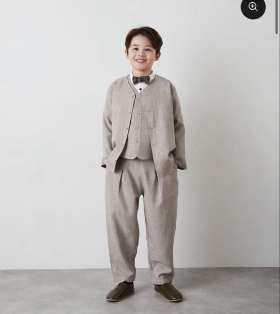 【riziere】シングルノーカラージャケット、蝶ネクタイ　一式