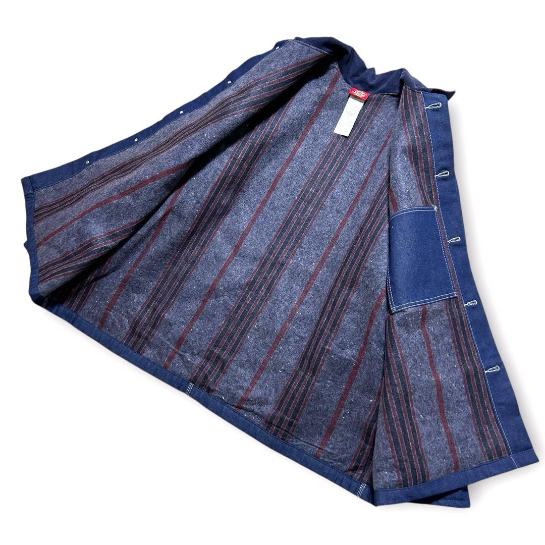 大きいサイズ 美品 Dickies ディッキーズ 刺繍ロゴ デニムカバーオール