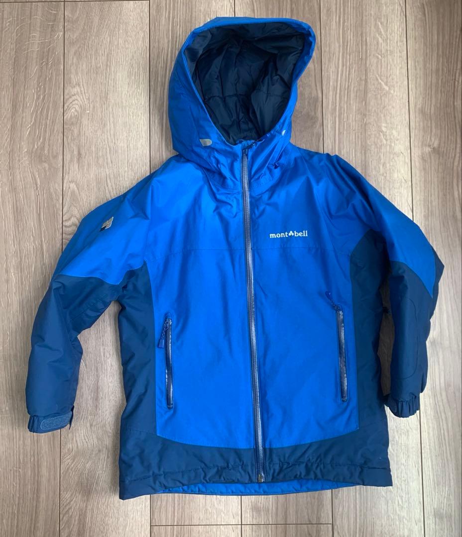 美品 モンベル 子供用 スキーウェア 130パウダーステップパーカー 記名なし