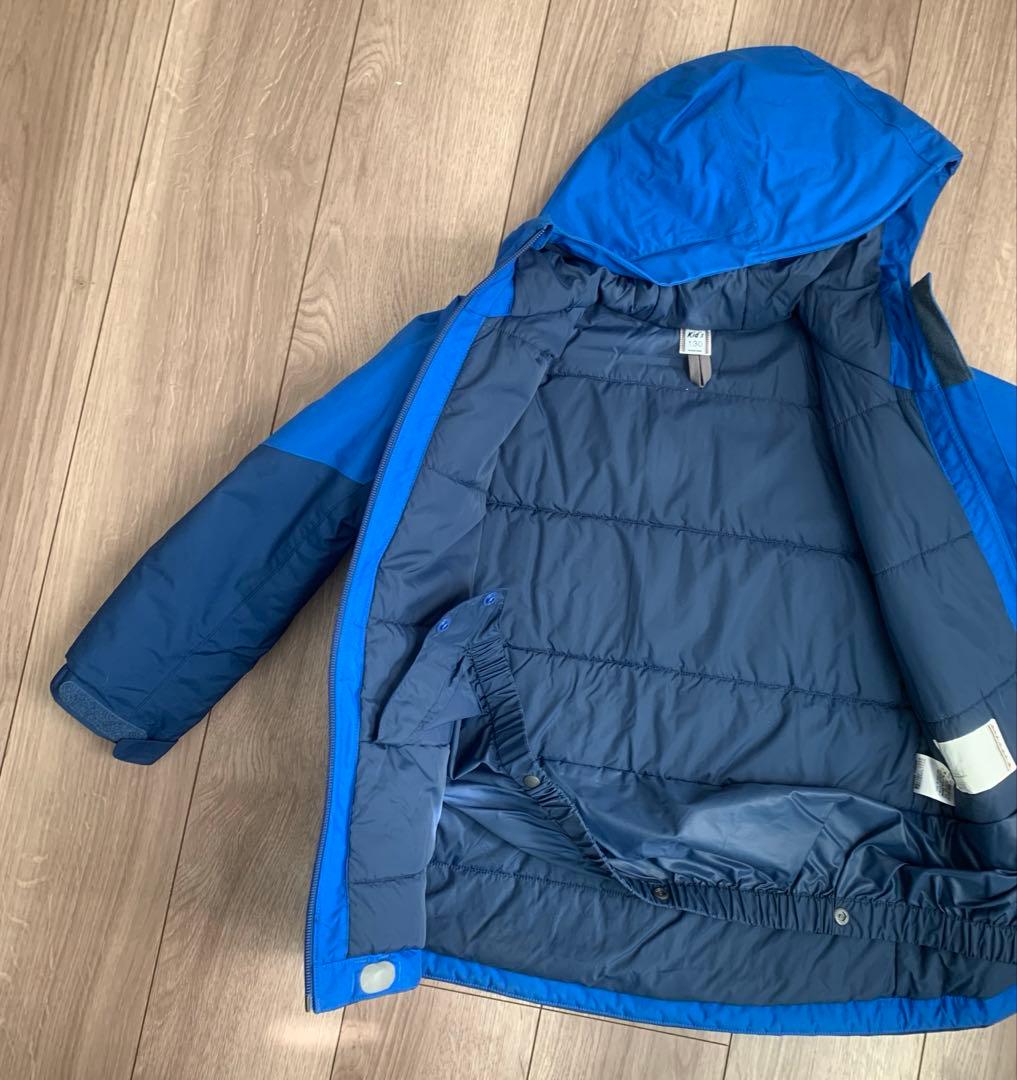 美品 モンベル 子供用 スキーウェア 130パウダーステップパーカー 記名なし