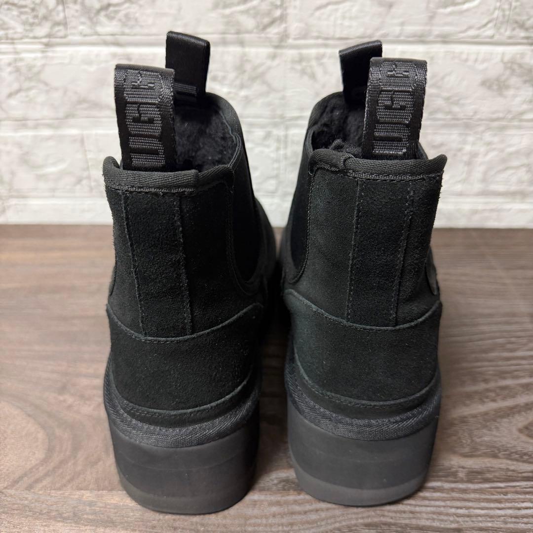 UGG ニューメル プラットフォーム チェルシー 黒 24cm