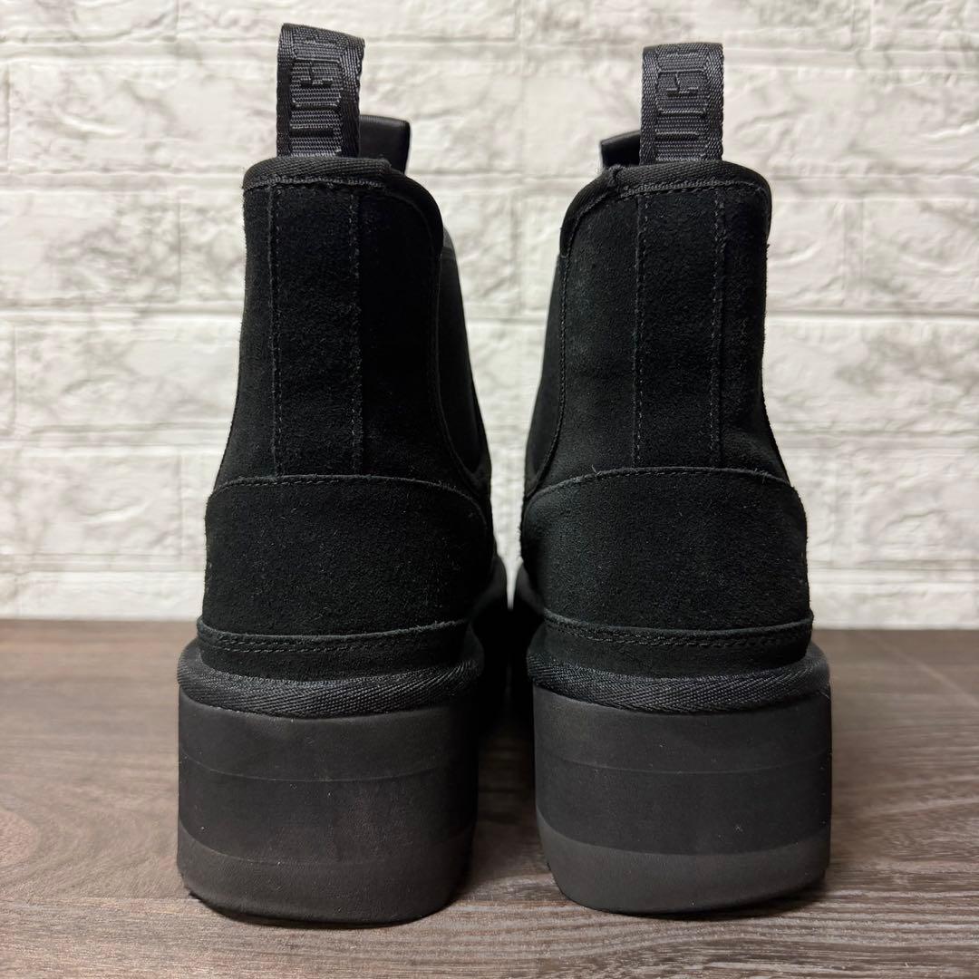 UGG ニューメル プラットフォーム チェルシー 黒 24cm