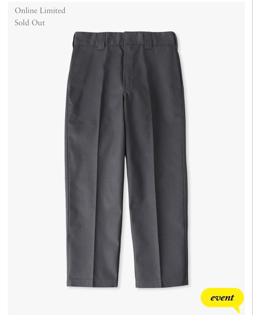 ロンハーマン　ディッキーズ　エンブロイダリーロゴ　ストレートフィット　パンツ36