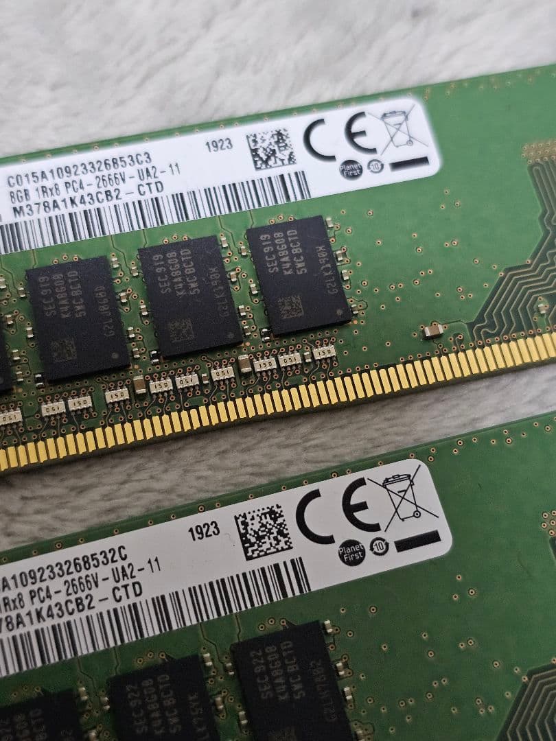 1923 SAMSUNG DDR4 2666 8GB ×2 計 16GB