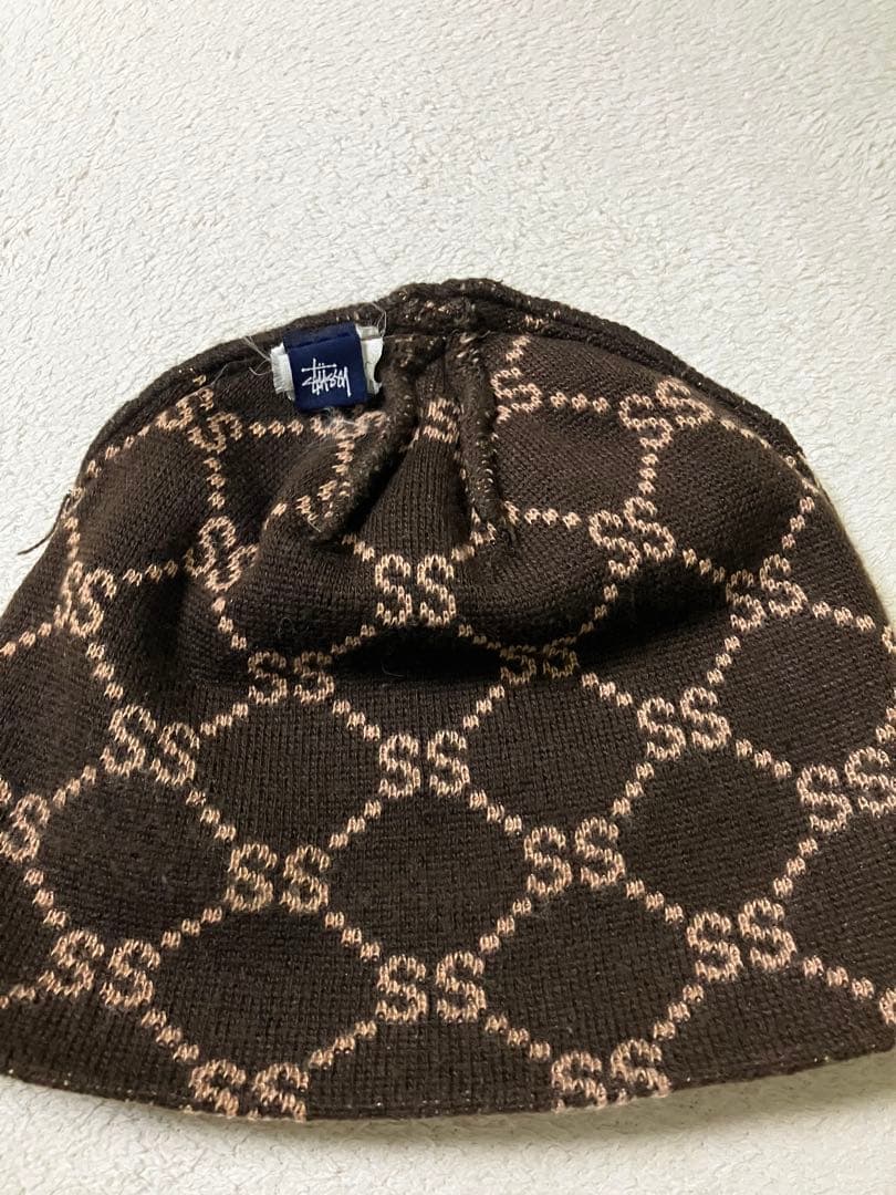 Stussy ブラウン ニットビーニー