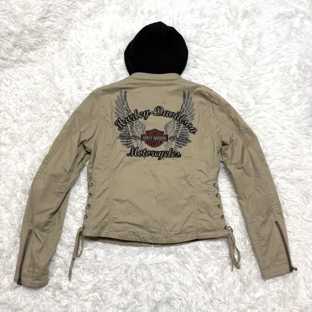 ◎ハーレーダビットソン 3way ビッグロゴ 刺繍 フード付き アメリカン 1