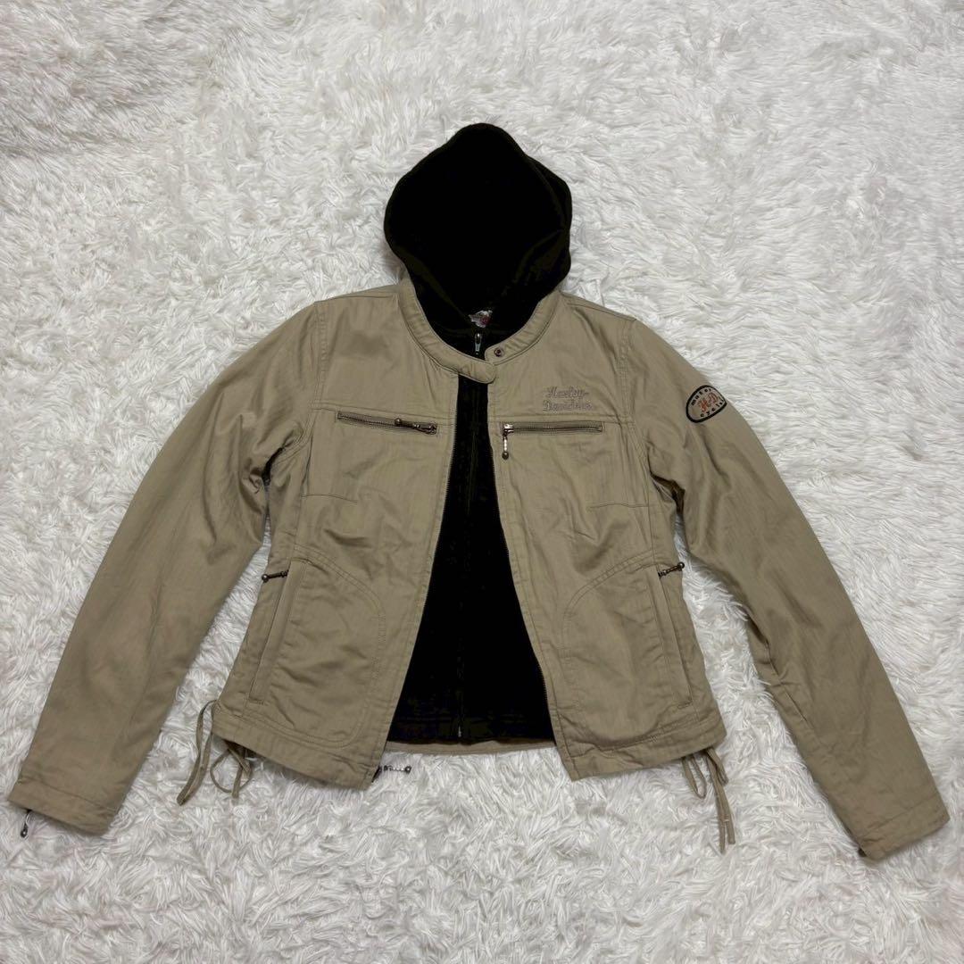 ◎ハーレーダビットソン 3way ビッグロゴ 刺繍 フード付き アメリカン 1