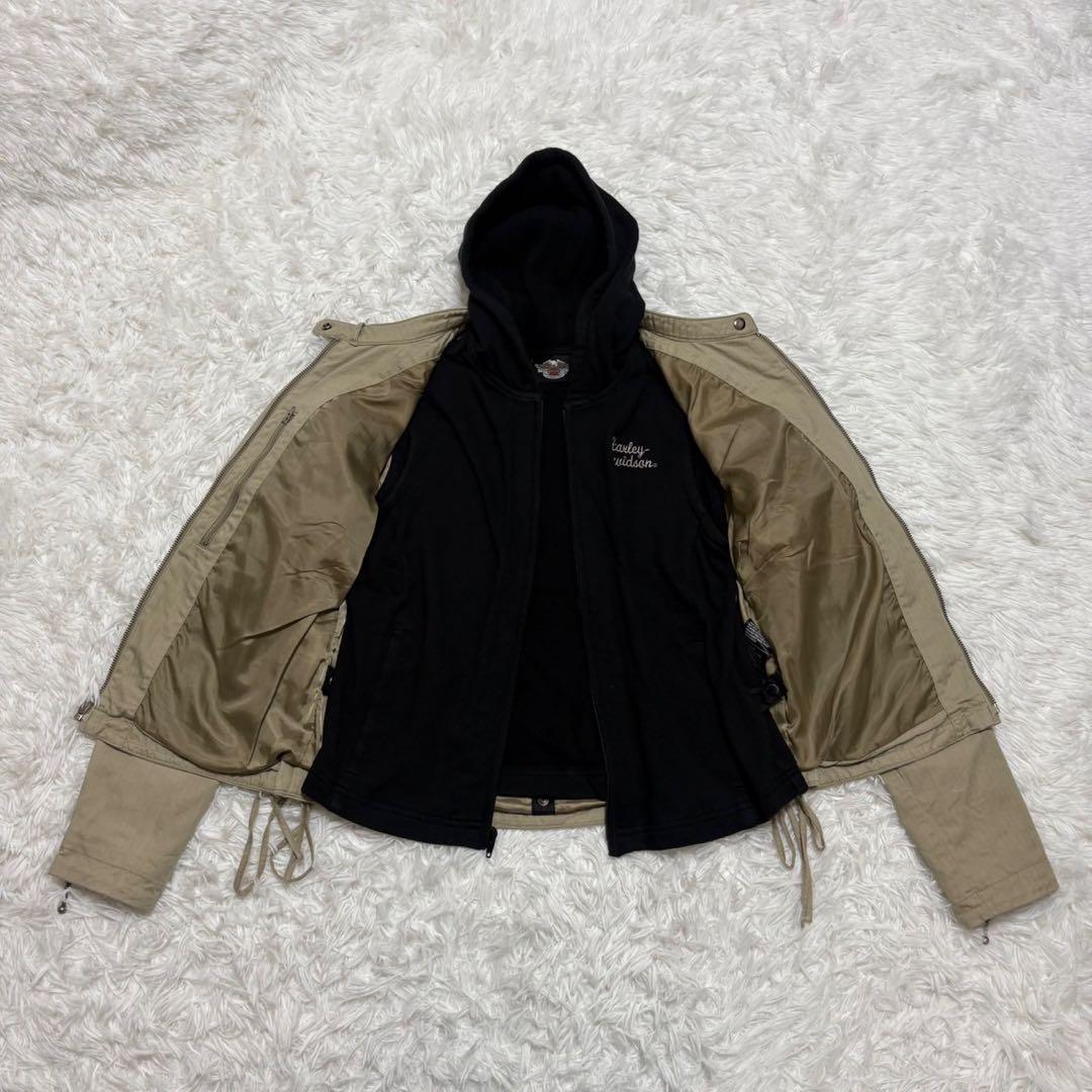 ◎ハーレーダビットソン 3way ビッグロゴ 刺繍 フード付き アメリカン 1