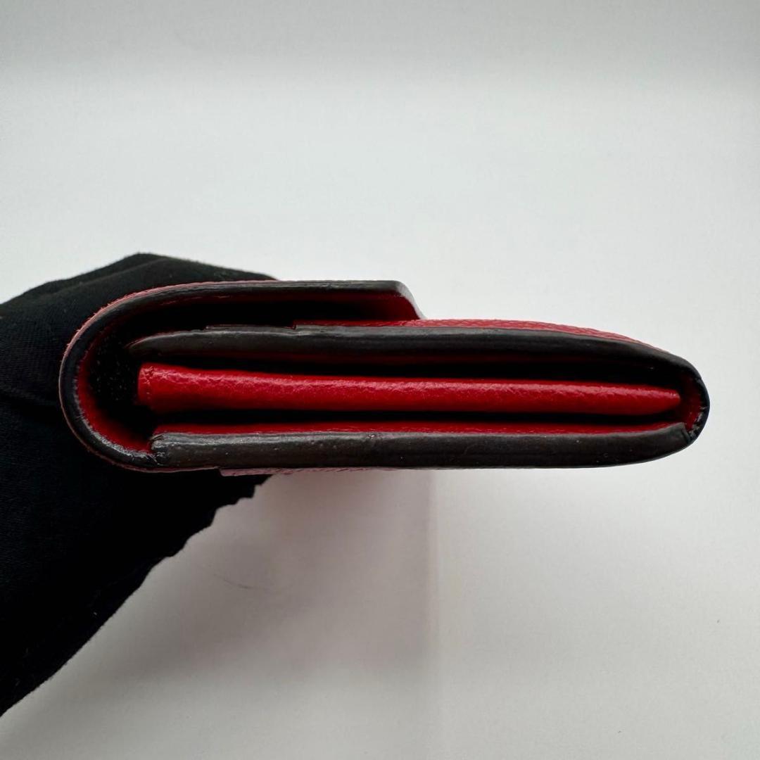 【美品】ルイヴィトン ポルトフォイユ・サラ モノグラム・アンプラント 長財布 赤