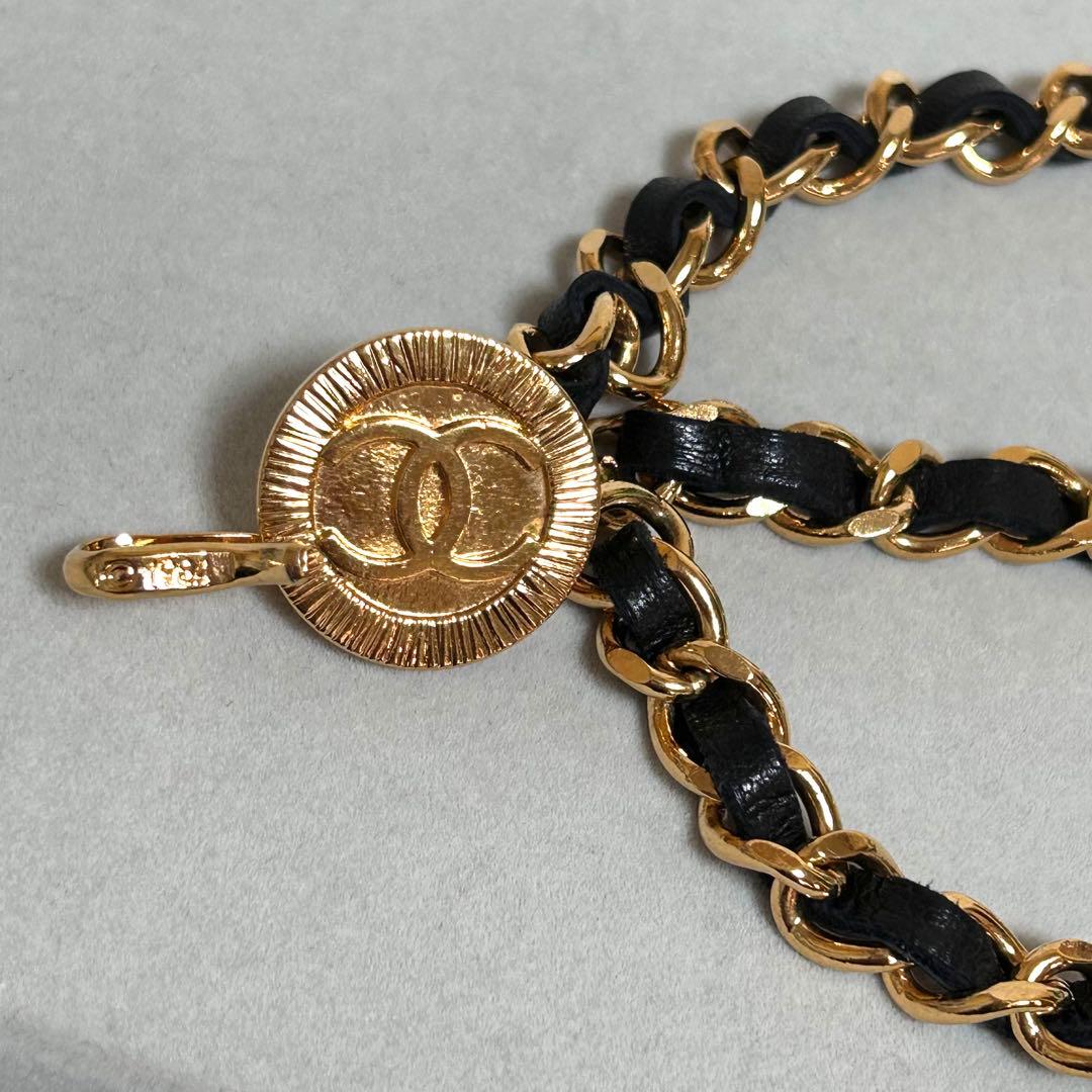 CHANEL チェーンベルト　1984 3連レザー