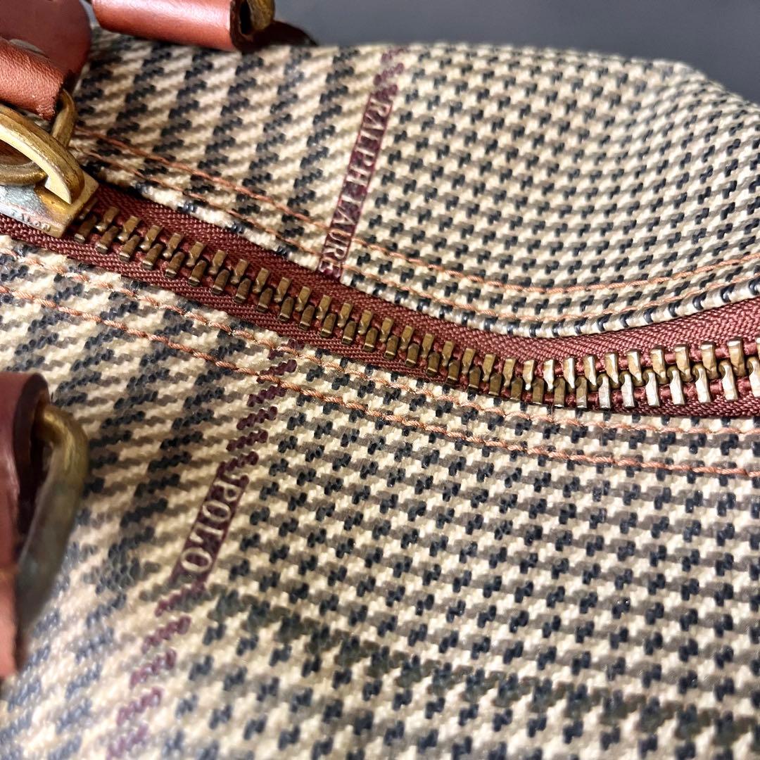 大容量 ポロ ラルフローレン 2way ボストンバッグ 千鳥格子 総柄