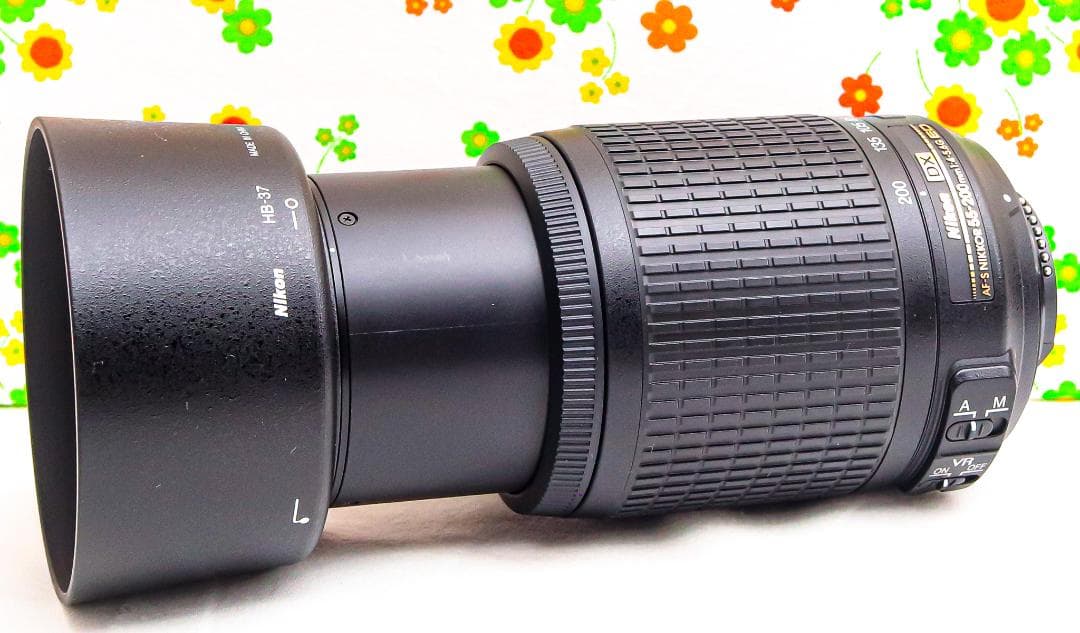 美品 ニコン Nikon AF-S 55-200m☆望遠レンズ☆付属品多数