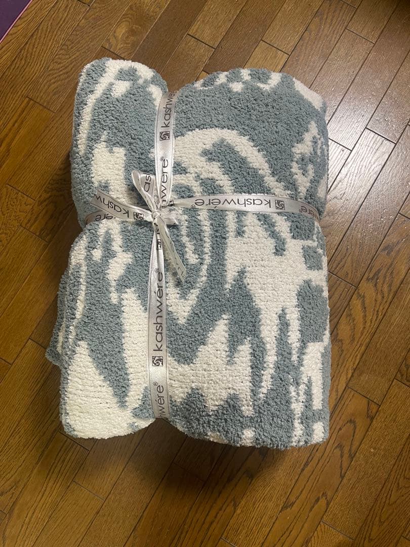 カシウエア　ダマスク　大判　ブランケット　毛布
