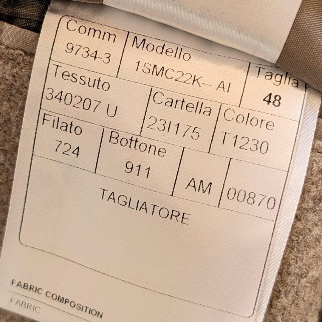 【現行モデル】TAGLIATORE ジャケット グレージュ フランネル 48