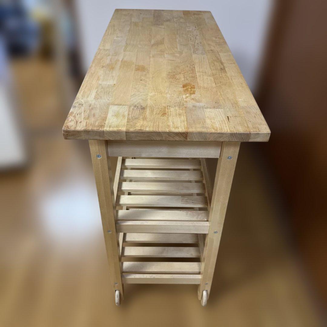 ニ*リ様 IKEA FÖRHÖJA キッチンワゴン 木目調
