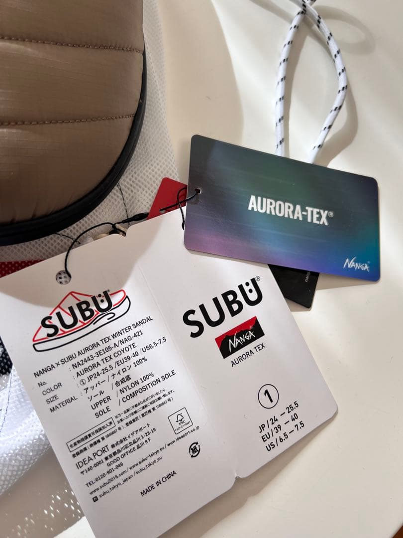 NANGA SUBU AURORA TEX WINTER SANDAL コヨーテ