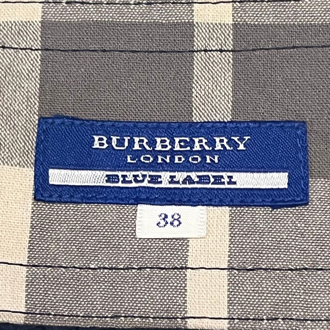 牛革ベルト【BURBERRY バーバリーブルーレーベル】プリーツスカート ミニ