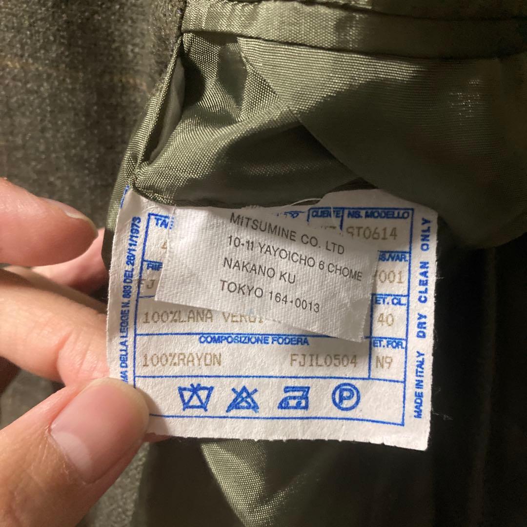 boglioli ウールチェックテーラードジャケット