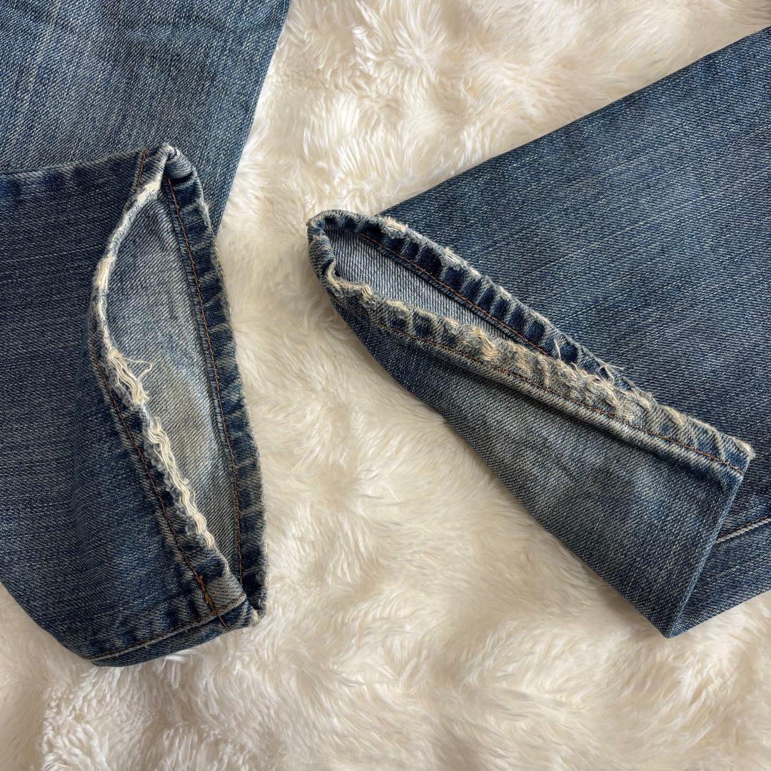 ドルガバ ウォッシュド ダメージ チェーン デニムパンツ