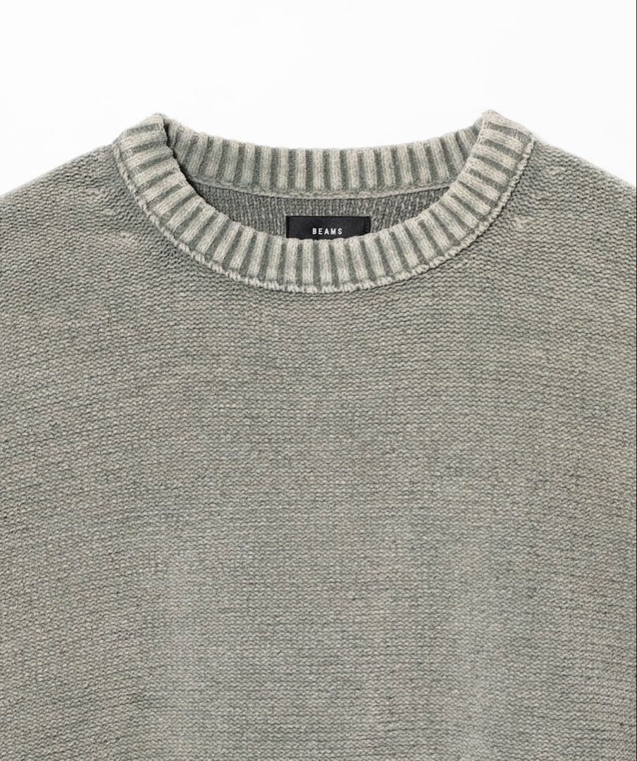 7ゲージ フェード クルーネック ニット