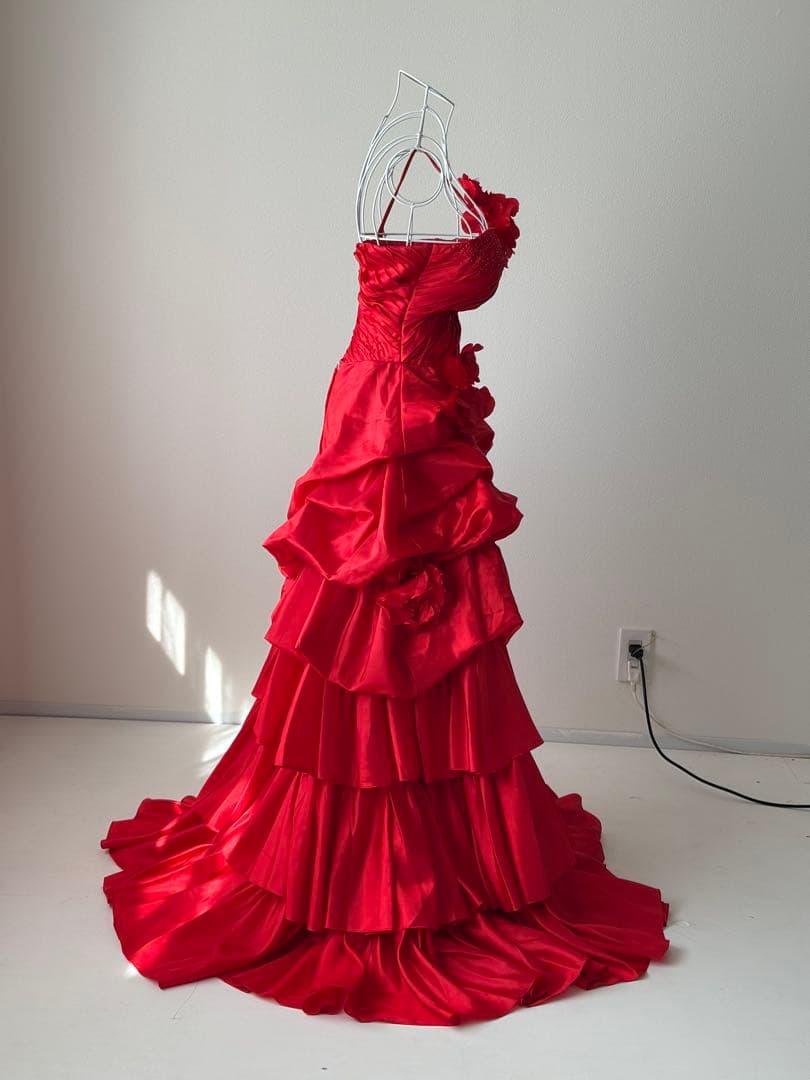 カラードレス ウェディング 撮影用衣装など 赤 レッド