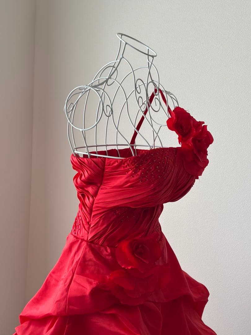 カラードレス ウェディング 撮影用衣装など 赤 レッド