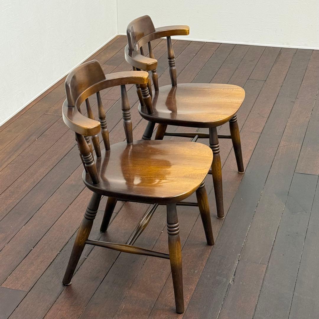 H110K19b 飛騨産業 HIDA キツツキ 穂高 ダイニングチェア2脚セット