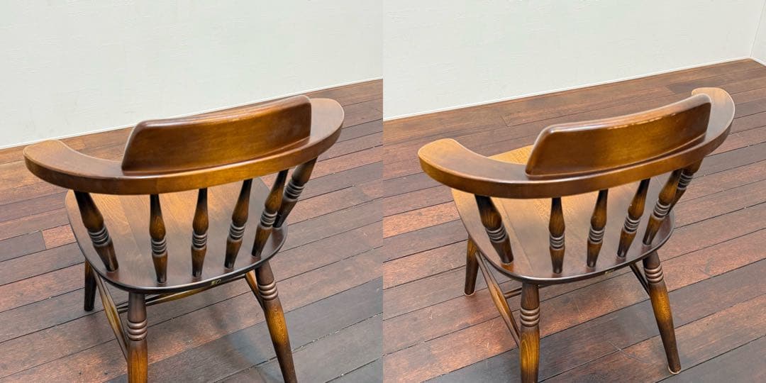 H110K19b 飛騨産業 HIDA キツツキ 穂高 ダイニングチェア2脚セット