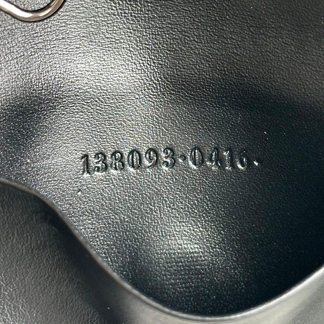GUCCI GGシマ　レザーキーケース　黒