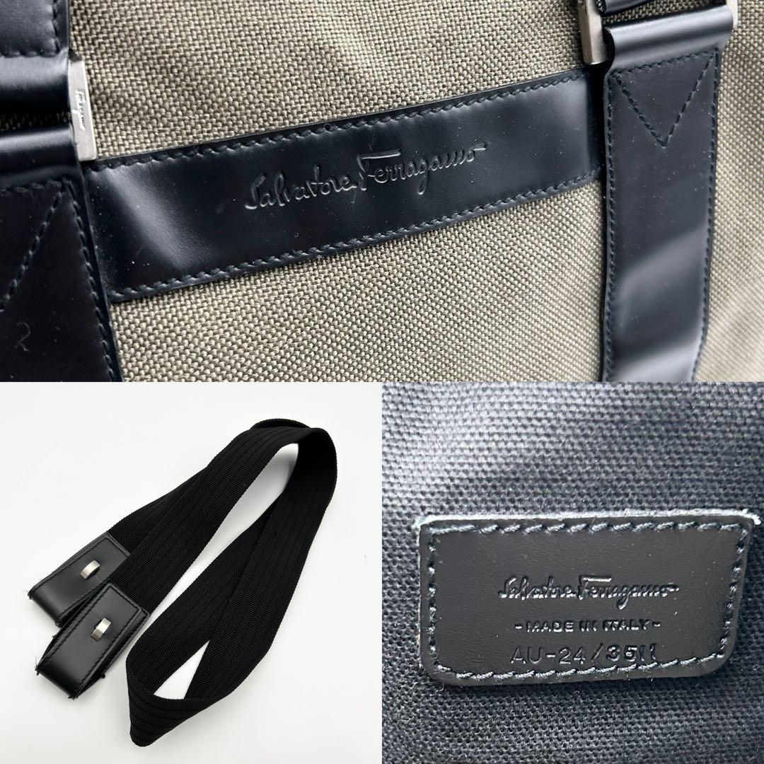 希少✨ フェラガモ ボストンバッグ 2way レザー 斜め掛け 大容量 ロゴ