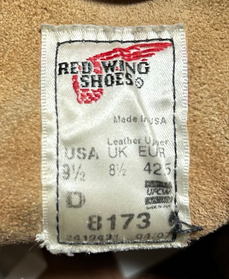 【9.5/D】8173 RED WINGレッドウィング★ハーレー ninja