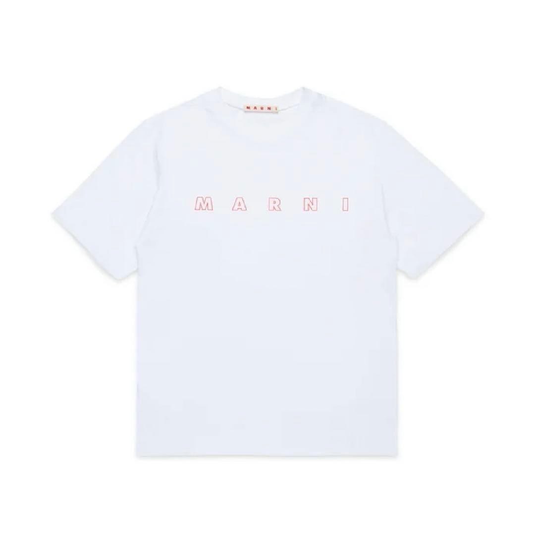 MARNI キッズ ロゴ Tシャツ ホワイト 14Y