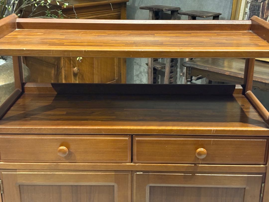 karimoku カリモク　キャビネット　電話台　収納　引き出し　ビンテージ