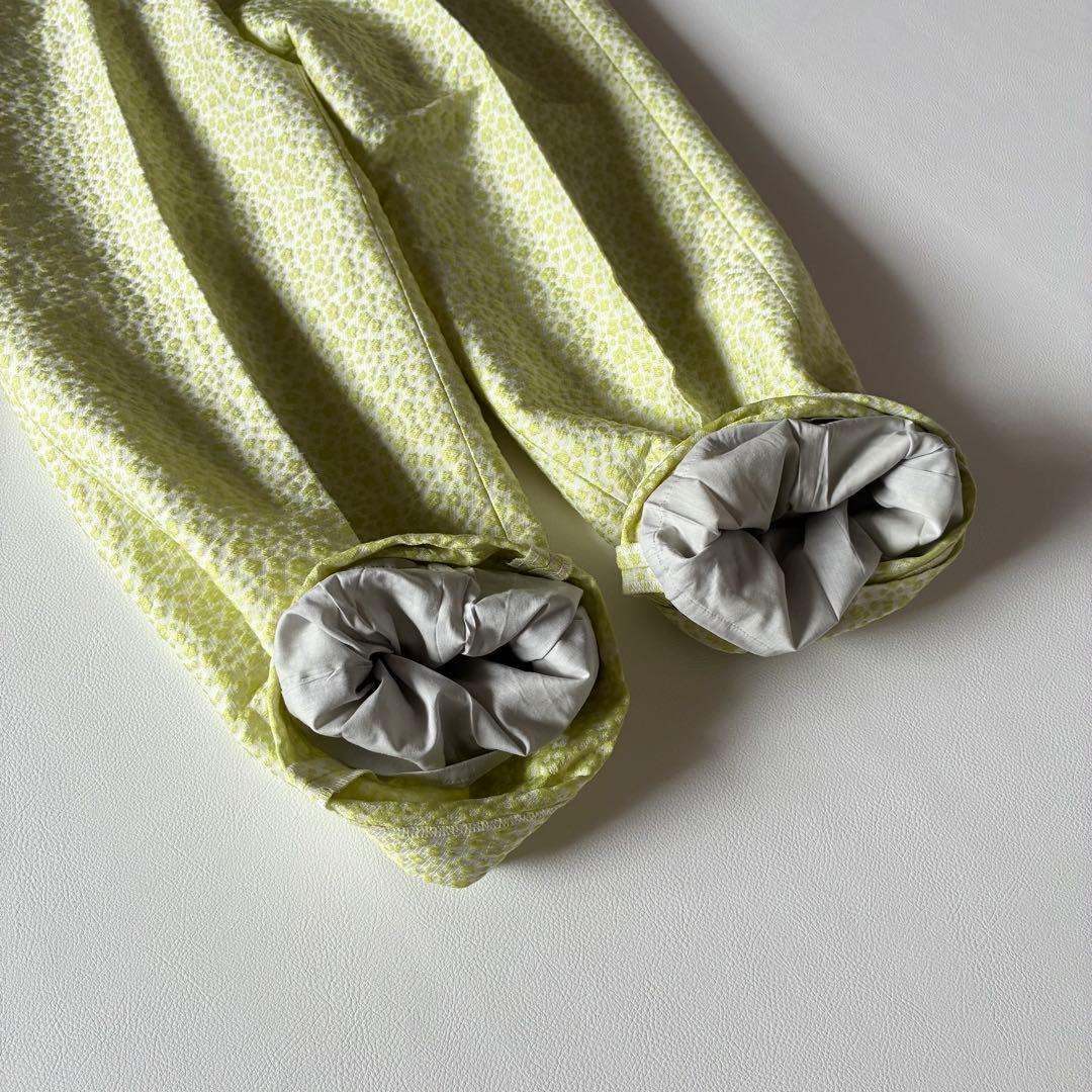 6(ROKU) ビューティ&ユース　ジャガードパンツ　センタープレス　小花模様