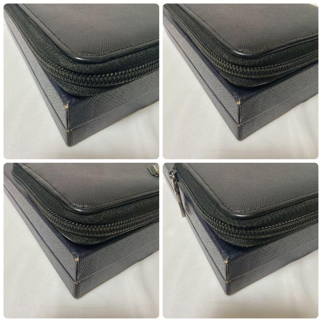 【極美品】PRADA 長財布 三角ロゴ サフィアーノレザー ブラック