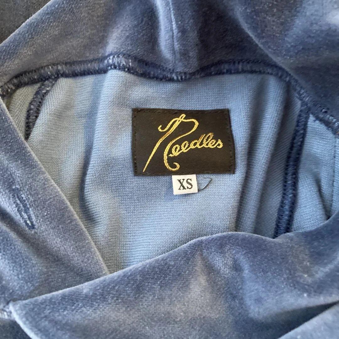 Needles トラックフーディ　ベロア　ブルーグレイXS