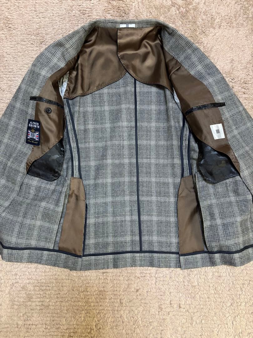 スーツセレクト× AlfredoRodina グレンチェックインポート生地スーツ