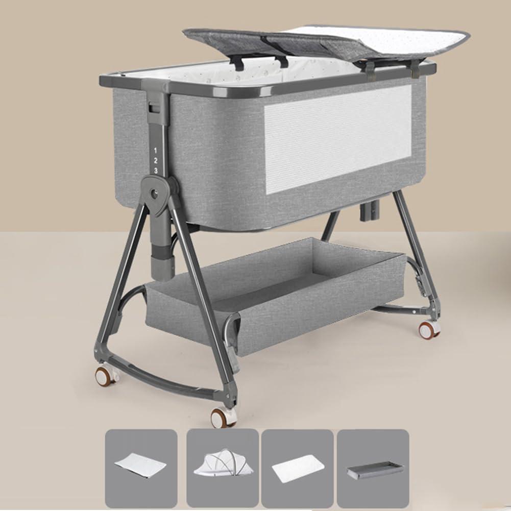 ベビーベッド 乳児用ベッド 90x48x69cm 折りたたみ 蚊帳付 洗濯