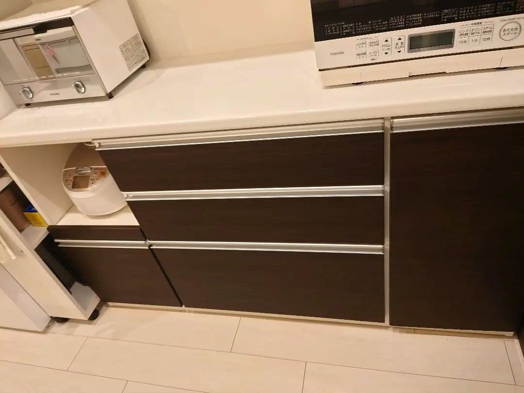 日本製　松田家具1600　 ダークブラウン 食器棚